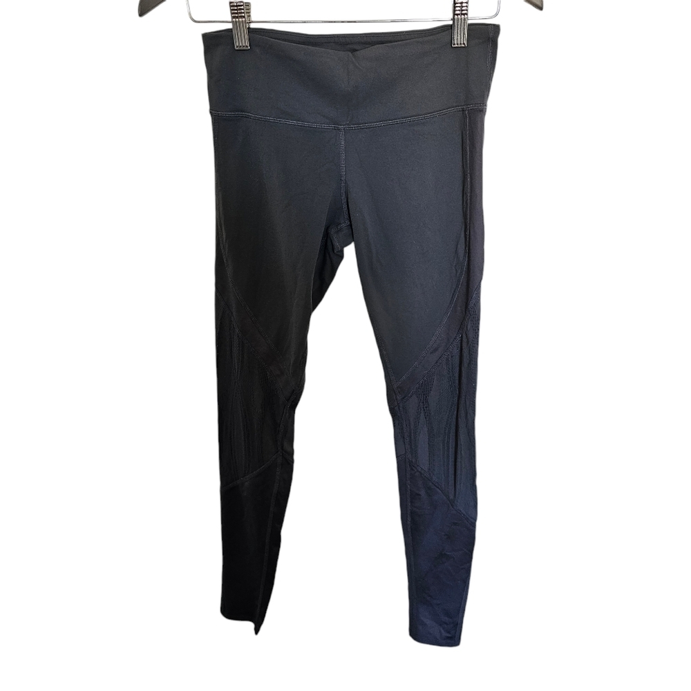 ALO Yoga womens full‎ length leggings mesh leg panel gray Small athletic gym